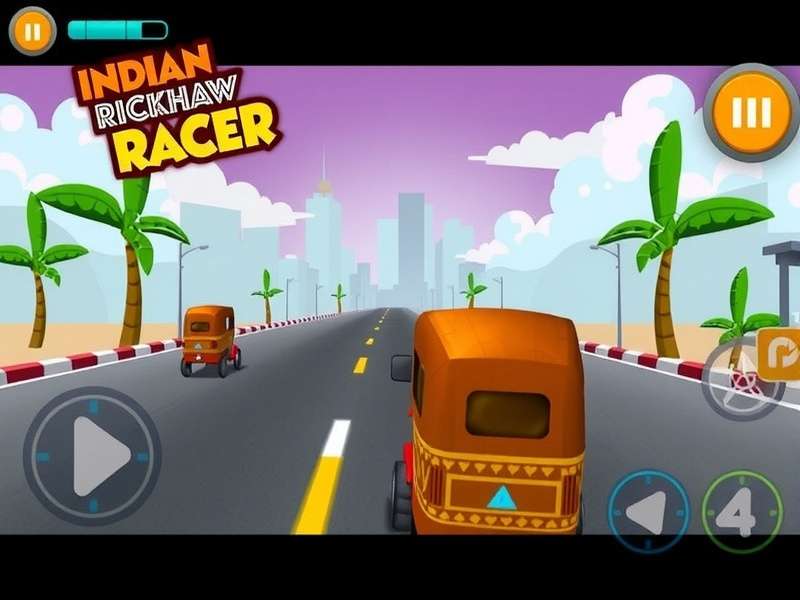 Indian Rickshaw Racer Game Screenshot